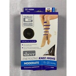 NEO G Medical Luxury Compression Knee Highs 15-20 mmHg Size M Nude NIP
